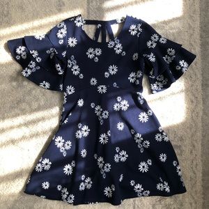 girls bell sleeve dress